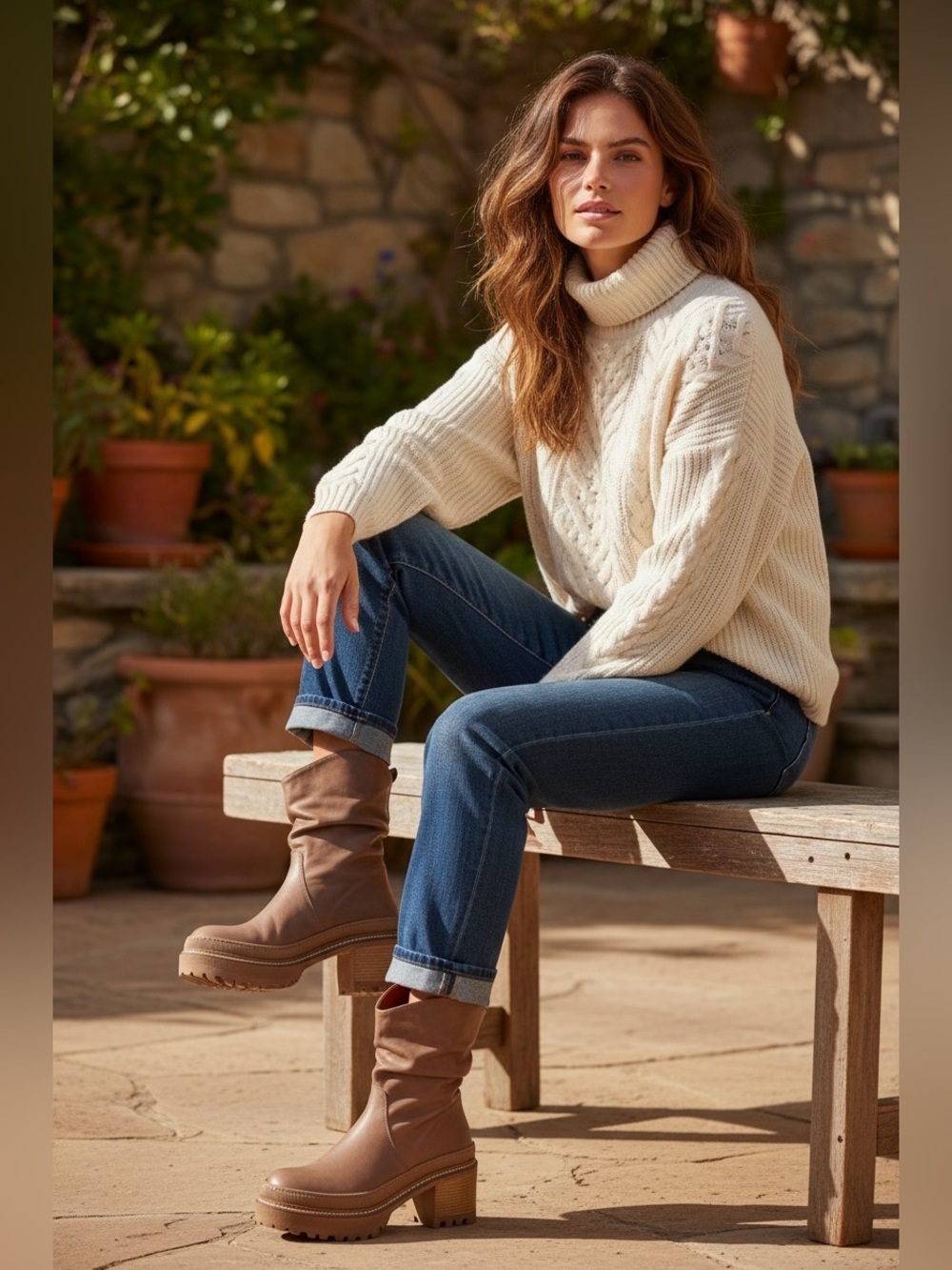 Free People Women's Mel Slouch Boot‎ Hazelnut Brown 7.5